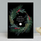 "Chic Wreath" - Holiday Cards in Midnight by Hooray Creative - Front