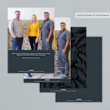 "Chic Wreath" - Holiday Cards in Midnight by Hooray Creative - Back of Card