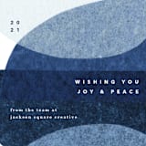 "papery joy" - Holiday Cards in Cobalt by Carrie Moradi - Close-Up
