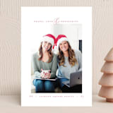 "Peace Love Prosperity" - Holiday Cards in Crimson by Heather Cairl - Front