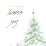 "Winter Watercolor" - Holiday Cards in Pine by Eric Ransom - Close-Up
