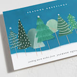 "Snowy Trees" - Holiday Cards in Royal Blue by Bethan - Detail