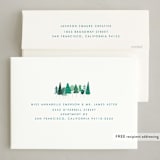 "Snowy Trees" - Holiday Cards in Royal Blue by Bethan - FREE Recipient Addressing
