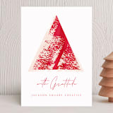 "Grateful Tree" - Holiday Cards in HollyBerry by AK Graphics - Front