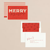 "Retro Merry" - Holiday Cards in Scarlet by Danie Romrell - Assembled