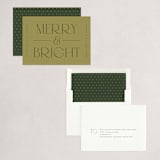 "Level Line" - Holiday Cards in Moss by Amy Kross - Assembled