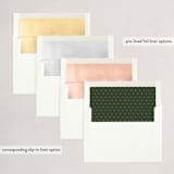 "Level Line" - Holiday Cards in Moss by Amy Kross - Envelope Liners