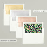 "Leaves and berries" - Holiday Cards in Licorice by Shannon Chen of Four Wet Feet Studio - Envelope Liners