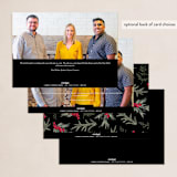 "Botanical Banner" - Holiday Cards in Mulled Wine by Susan Moyal - Back of Card