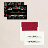"Botanical Banner" - Holiday Cards in Mulled Wine by Susan Moyal - Assembled