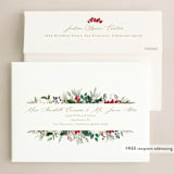 "Botanical Banner" - Holiday Cards in Mulled Wine by Susan Moyal - FREE Recipient Addressing