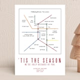 "metro map WFH" - Holiday Cards in Santa Suit by Deborah Chou - Front