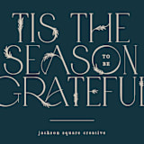 "Gilded Gratitude" - Holiday Cards in Navy by Creo Study - Close-Up