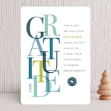 "Gratitude" - Holiday Cards in Seafoam by Snow and Ivy - Front