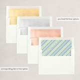 "Gratitude" - Holiday Cards in Seafoam by Snow and Ivy - Envelope Liners