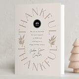 "Thankful For You" - Holiday Cards in Eggnog by Leah Bisch - Folded Card