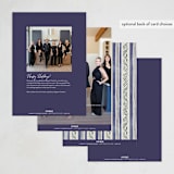 "Holiday Linen" - Holiday Cards in Marine by Chris Griffith - Back of Card Options