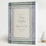 "Holiday Linen" - Holiday Cards in Marine by Chris Griffith - Folded Card
