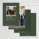 "Gratitude Season" - Holiday Cards in Pine by Robert and Stella - Back of Card Options