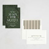 "Gratitude Season" - Holiday Cards in Pine by Robert and Stella - Assembled