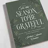"Gratitude Season" - Holiday Cards in Pine by Robert and Stella - Detail