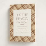 "Tis The Season Plaid" - Holiday Cards in Latte by Ashlee Townsend - Folded Card