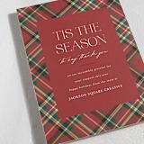 "Tis The Season Plaid" - Holiday Cards in Poinsettia by Ashlee Townsend - Detail
