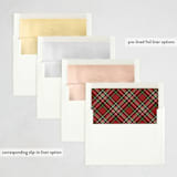 "Tis The Season Plaid" - Holiday Cards in Poinsettia by Ashlee Townsend - Envelope Liner Options