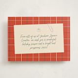"Quick Note" - Holiday Cards in Persimmon by Olivia Raufman - Front