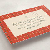 "Quick Note" - Holiday Cards in Persimmon by Olivia Raufman - Detail