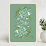 "floral" - Holiday Cards in Turquoise by Phrosné Barwood - Front