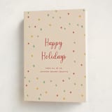 "Happy Dots" - Holiday Cards in Whipped Cream by Ani Somi - Folded Card