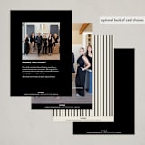 "matchbook" - Holiday Cards in Coal by Megan Davis - Back of Card Options