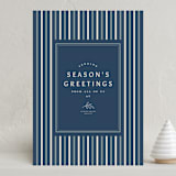 "Striped Season" - Holiday Cards in Juniper Berry by Amy Kross - Front
