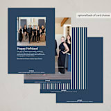 "Striped Season" - Holiday Cards in Juniper Berry by Amy Kross - Back of Card Options