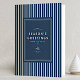 "Striped Season" - Holiday Cards in Juniper Berry by Amy Kross - Folded Card