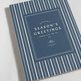 "Striped Season" - Holiday Cards in Juniper Berry by Amy Kross - Detail