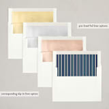 "Striped Season" - Holiday Cards in Juniper Berry by Amy Kross - Envelope Liner Options