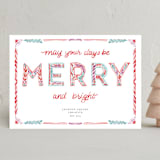 "Watercolor Lettering" - Holiday Cards in Cherry by Cindy Reynolds - Front