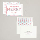 "Watercolor Lettering" - Holiday Cards in Cherry by Cindy Reynolds - Assembled
