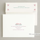 "Watercolor Lettering" - Holiday Cards in Cherry by Cindy Reynolds - FREE Recipient Addressing