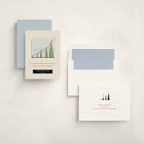 "Christmas Tree Chart" - Holiday Cards in Ivory by Becky Nimoy - Assembled