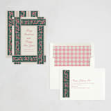 "Holiday Botanical Ribbons" - Holiday Cards in Peony by Jackie Crawford - Assembled