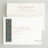 "Holiday Botanical Ribbons" - Holiday Cards in Peony by Jackie Crawford - FREE Recipient Addressing