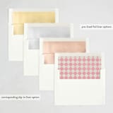 "Holiday Botanical Ribbons" - Holiday Cards in Peony by Jackie Crawford - Envelope Liner Options
