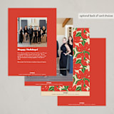 "Poinsettia Pop" - Holiday Cards in Taupe by Inkblot Design - Back of Card Options