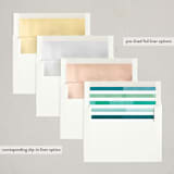 "Bright & Happy" - Holiday Cards in Ocean by Robert and Stella - Envelope Liner Options