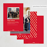"Illustrated Frame" - Holiday Cards in Holly Berry by AK Graphics - Back of Card Options