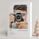"Photogenic" - Holiday Cards in Titanium by Gwen Bedat - Folded Card