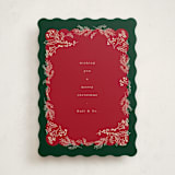 "Winter Scallop" - Holiday Cards in Holly by Baumbirdy - Front